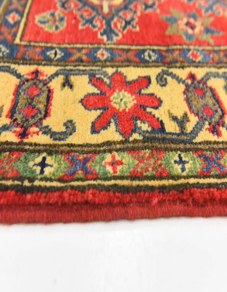 Detail image of  4' x 5' 9  Hand Knotted Kazak Rug