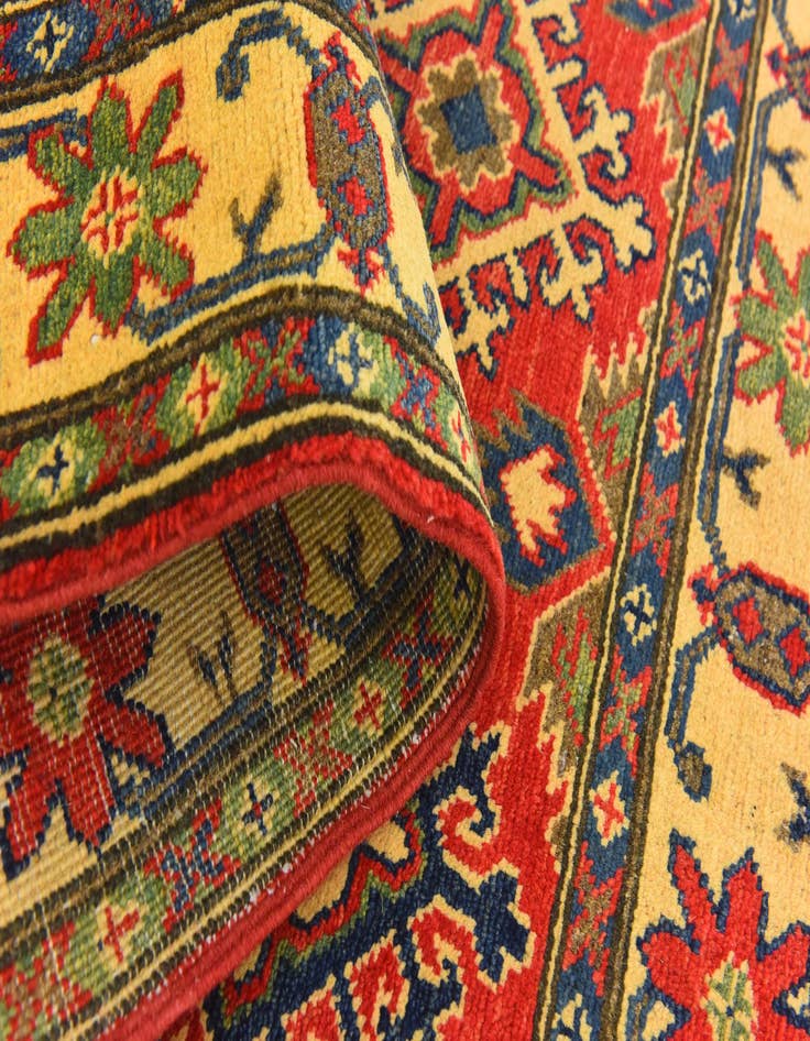 Detail image of  4' x 5' 9  Hand Knotted Kazak Rug