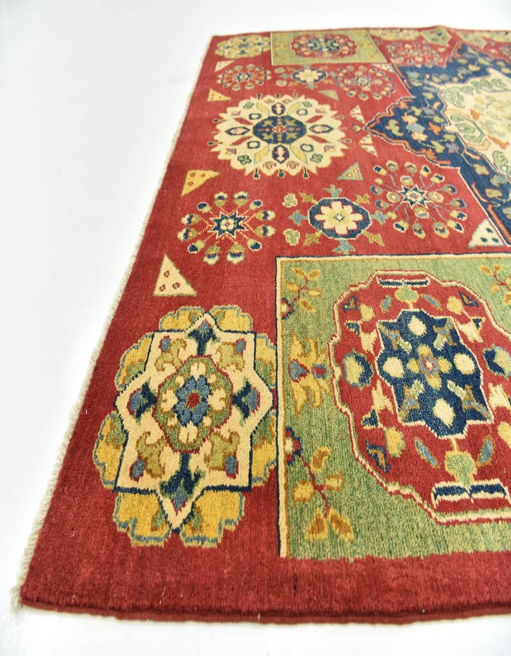 Detail image of  5' 7 x 8'  Hand Knotted Kazak Rug