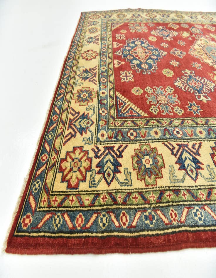 Detail image of  5' 7 x 7' 10  Hand Knotted Kazak Rug