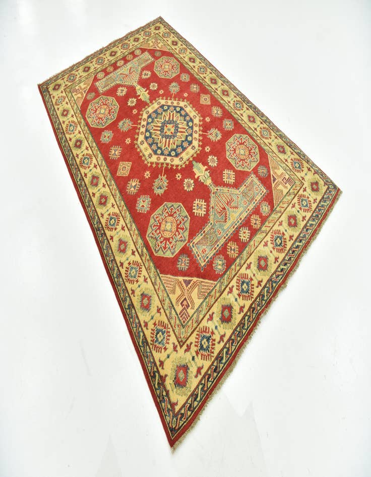 Detail image of  6' x 9'  Hand Knotted Kazak Rug