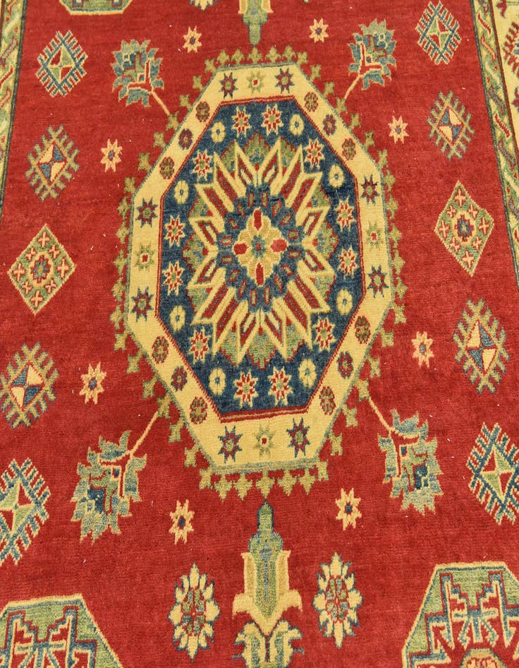 Detail image of  6' x 9'  Hand Knotted Kazak Rug