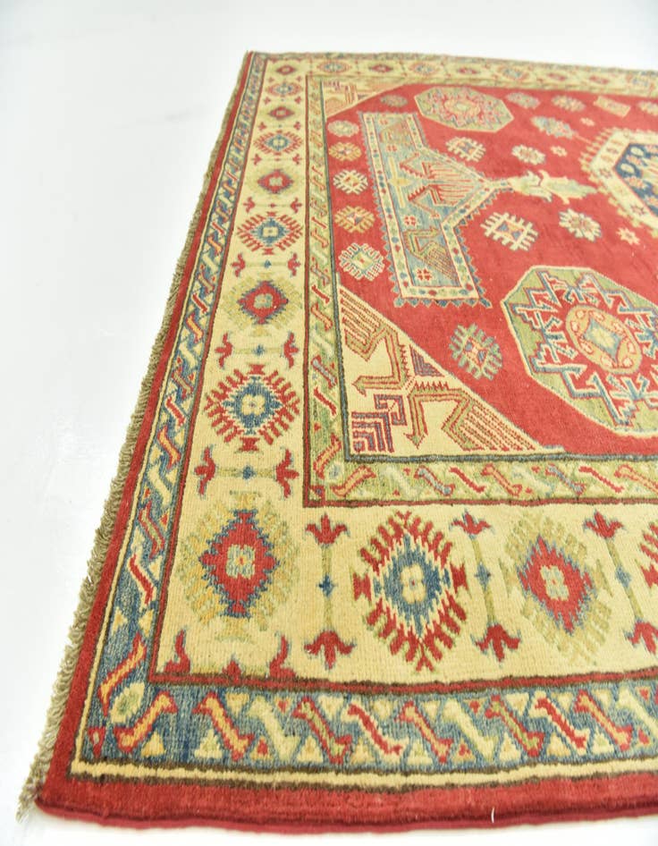 Detail image of  6' x 9'  Hand Knotted Kazak Rug