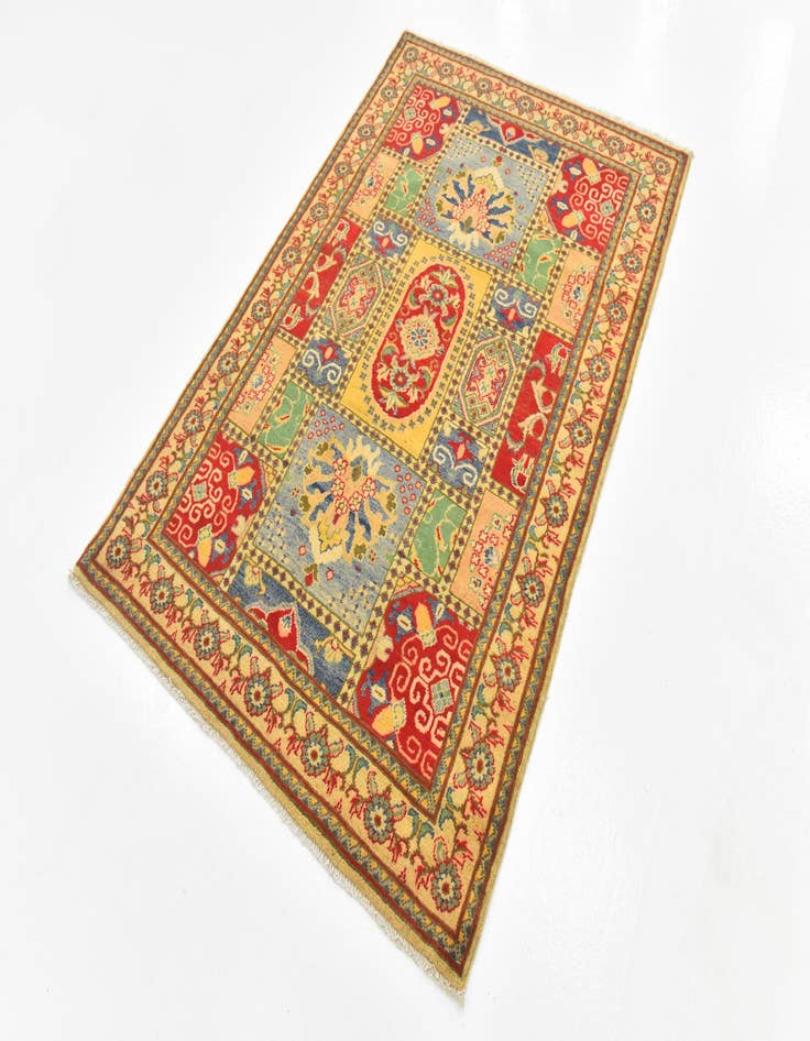 Detail image of  4' 3 x 6' 3  Hand Knotted Kazak Rug