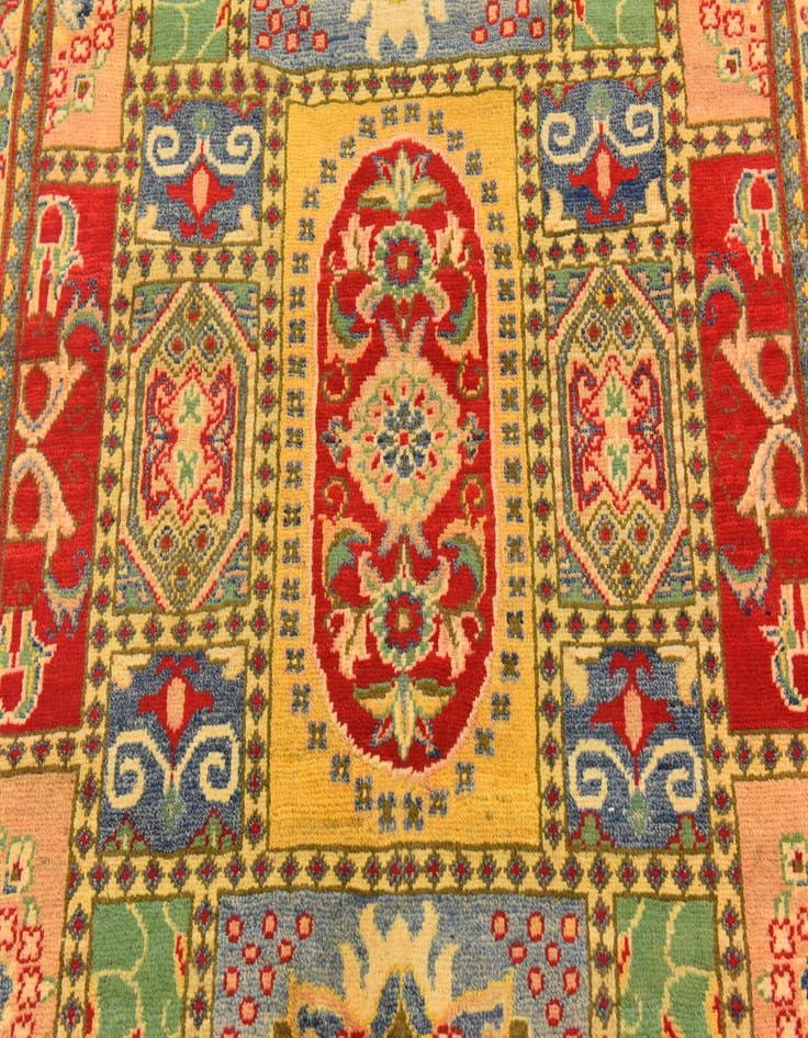 Detail image of  4' 3 x 6' 3  Hand Knotted Kazak Rug