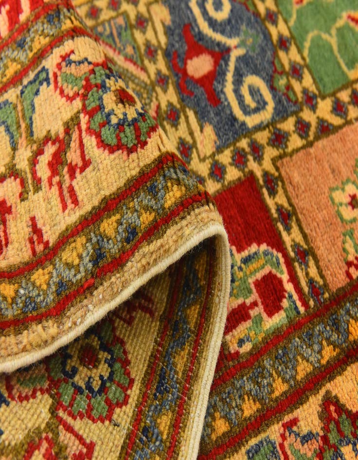 Detail image of  4' 3 x 6' 3  Hand Knotted Kazak Rug