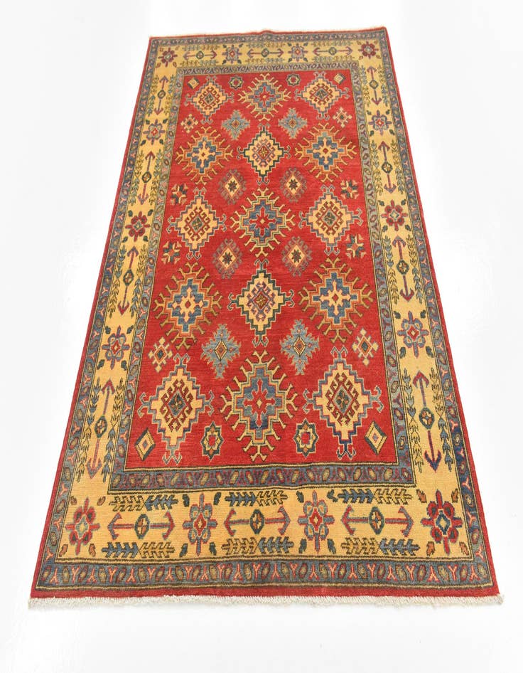 Detail image of  5' x 6' 6  Hand Knotted Kazak Rug