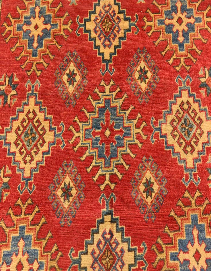 Detail image of  5' x 6' 6  Hand Knotted Kazak Rug