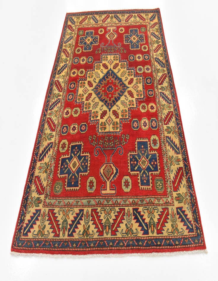 Detail image of  5' 2 x 7'  Hand Knotted Kazak Rug