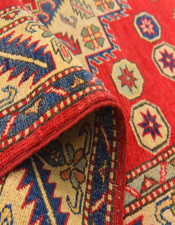 Detail image of  5' 2 x 7'  Hand Knotted Kazak Rug