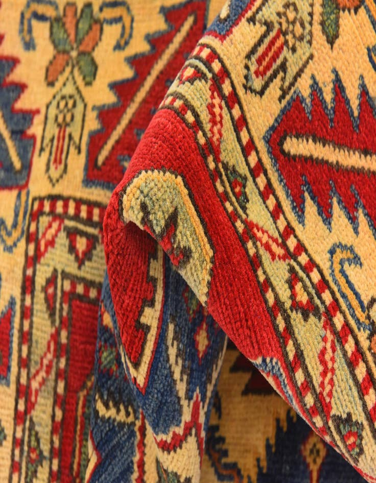 Detail image of  5' 2 x 7'  Hand Knotted Kazak Rug