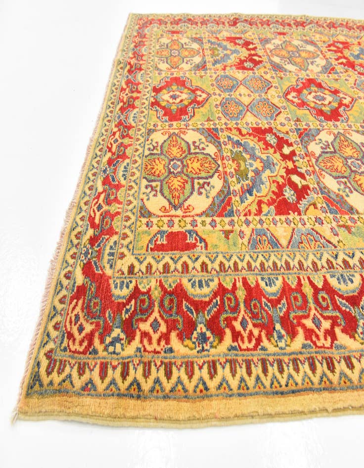 Detail image of  5' 2 x 6' 9  Hand Knotted Kazak Rug