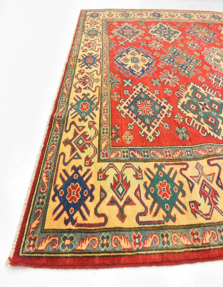 Detail image of  6' x 8' 8  Hand Knotted Kazak Rug