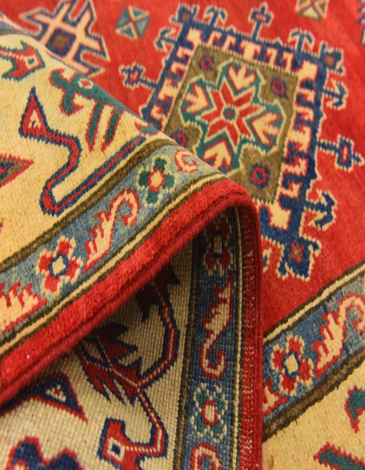 Detail image of  6' x 8' 8  Hand Knotted Kazak Rug