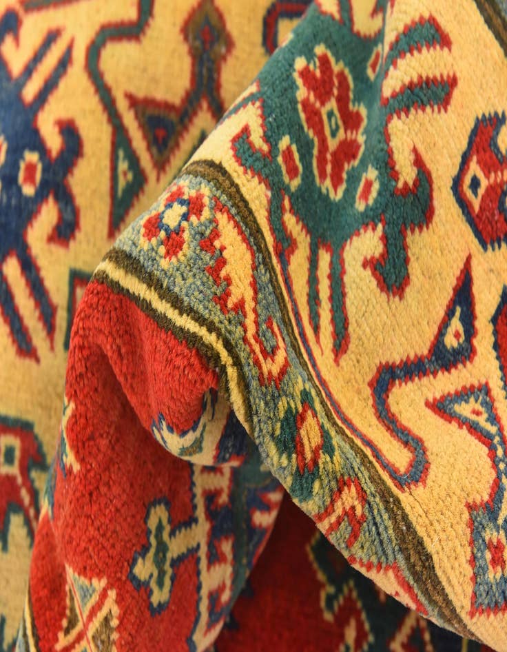 Detail image of  6' x 8' 8  Hand Knotted Kazak Rug