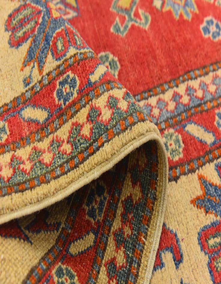 Detail image of  6' 1 x 9' 6  Hand Knotted Kazak Rug