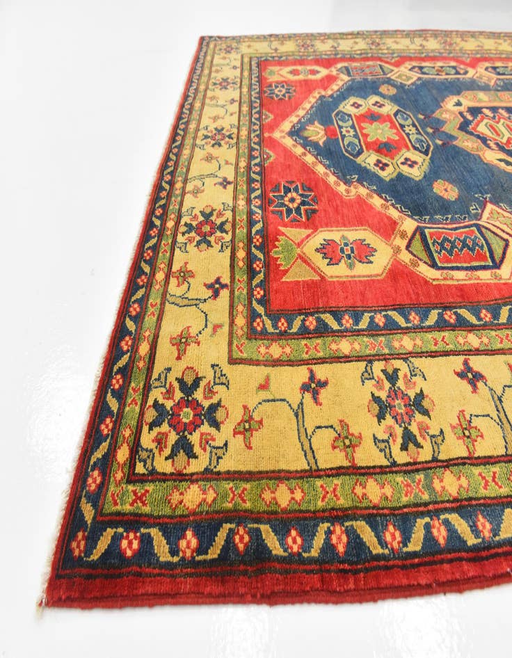 Detail image of  6' 3 x 9' 3  Hand Knotted Kazak Rug