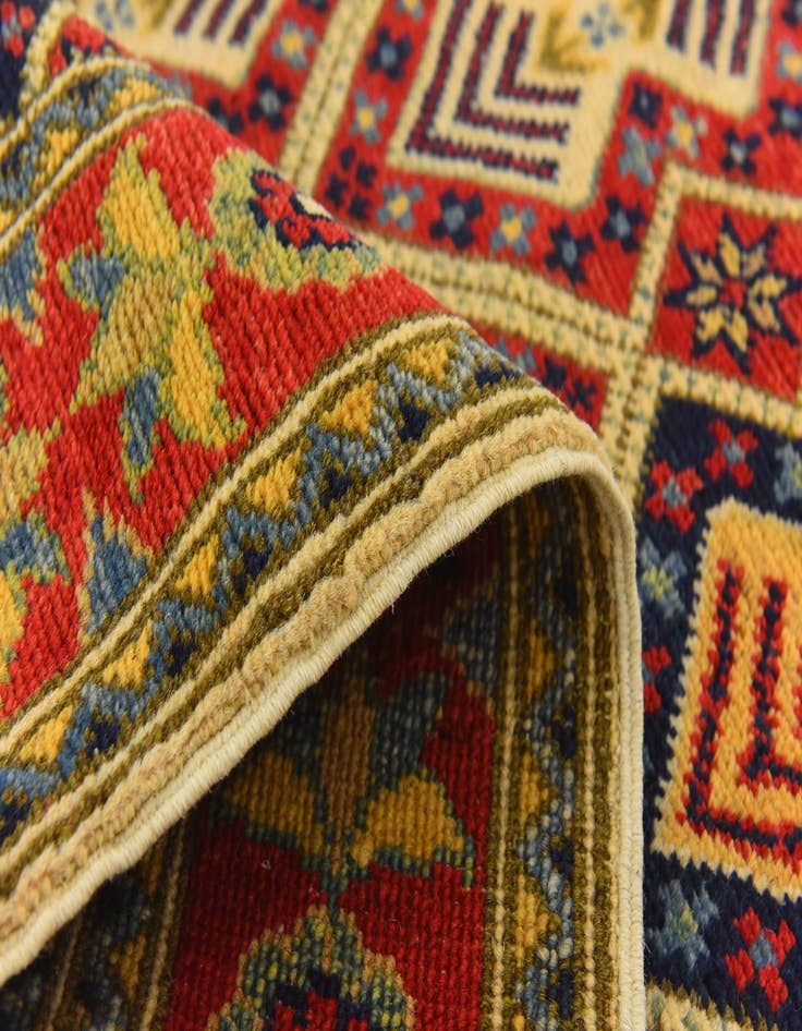 Detail image of  3' 4 x 5' 5  Hand Knotted Kazak Rug