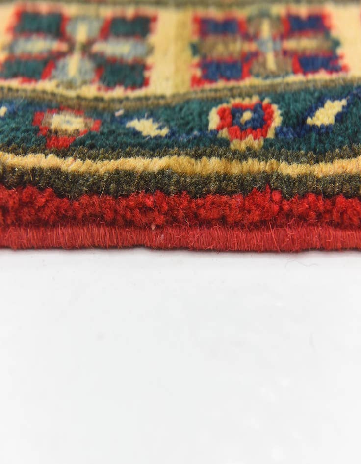 Detail image of  3' 4 x 4' 11  Hand Knotted Kazak Rug