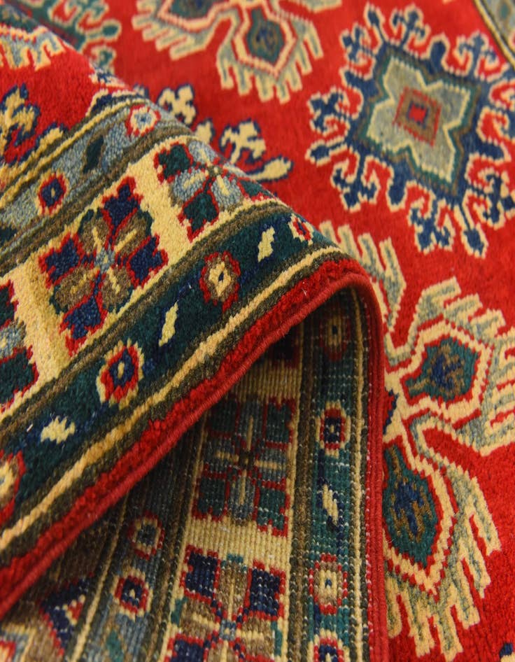 Detail image of  3' 4 x 4' 11  Hand Knotted Kazak Rug