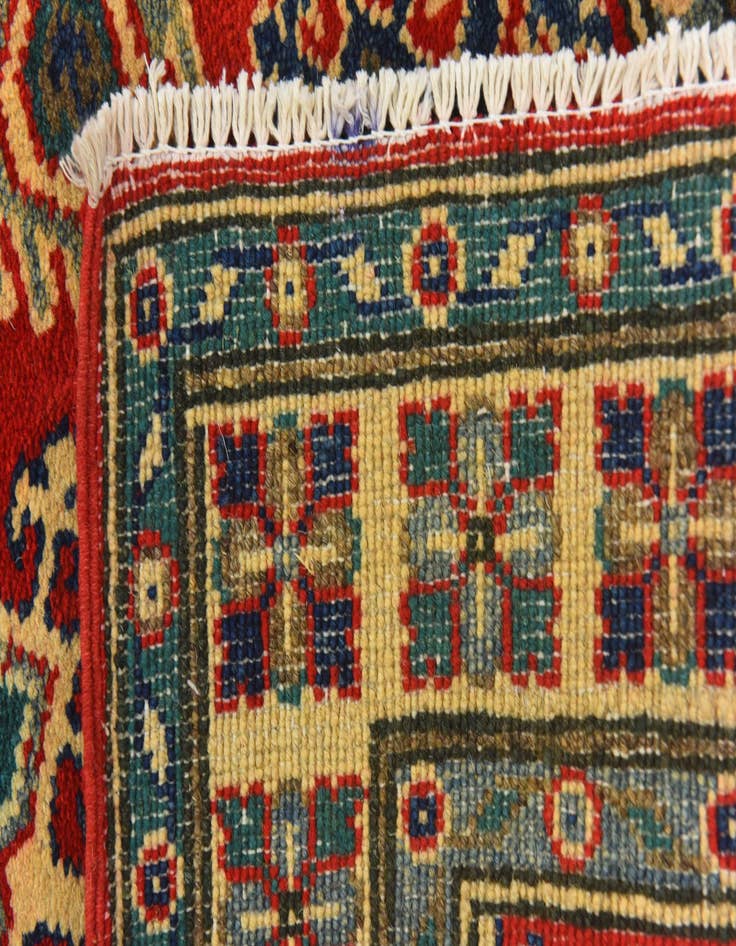 Detail image of  3' 4 x 4' 11  Hand Knotted Kazak Rug