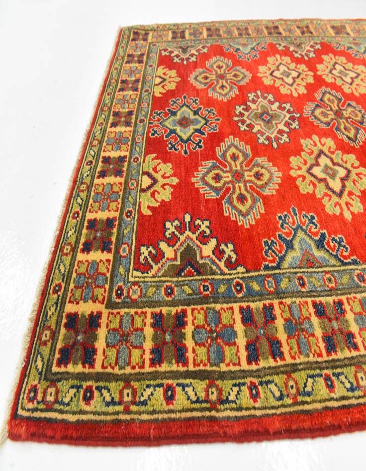 Detail image of  3' 4 x 5' 2  Hand Knotted Kazak Rug