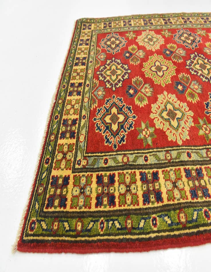 Detail image of  3' 2 x 5'  Hand Knotted Kazak Rug