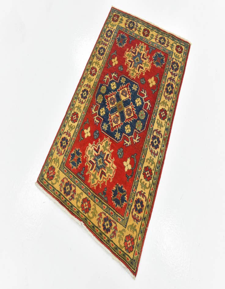 Detail image of  2' 8 x 4'  Hand Knotted Kazak Rug