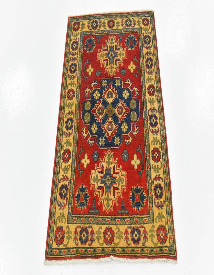 Detail image of  2' 8 x 4'  Hand Knotted Kazak Rug