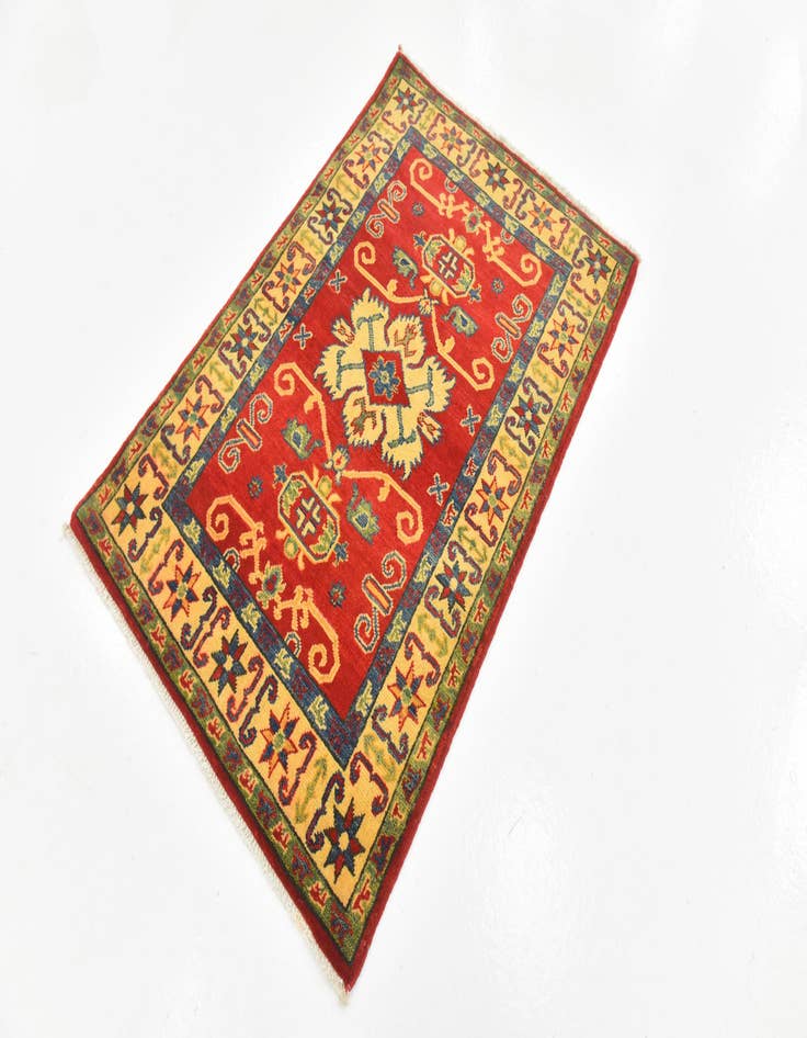 Detail image of  2' 8 x 4'  Hand Knotted Kazak Rug