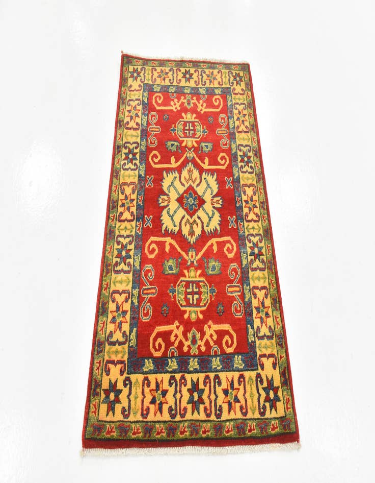 Detail image of  2' 8 x 4'  Hand Knotted Kazak Rug