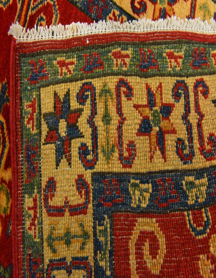 Detail image of  2' 8 x 4'  Hand Knotted Kazak Rug