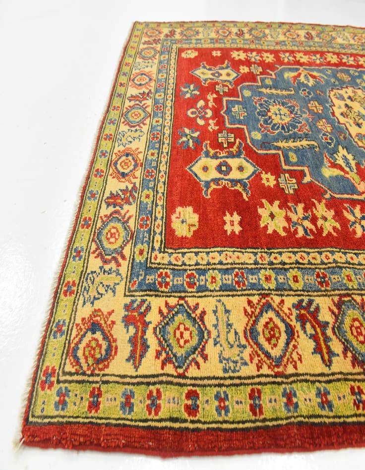 Detail image of  4' 1 x 6' 4  Hand Knotted Kazak Rug