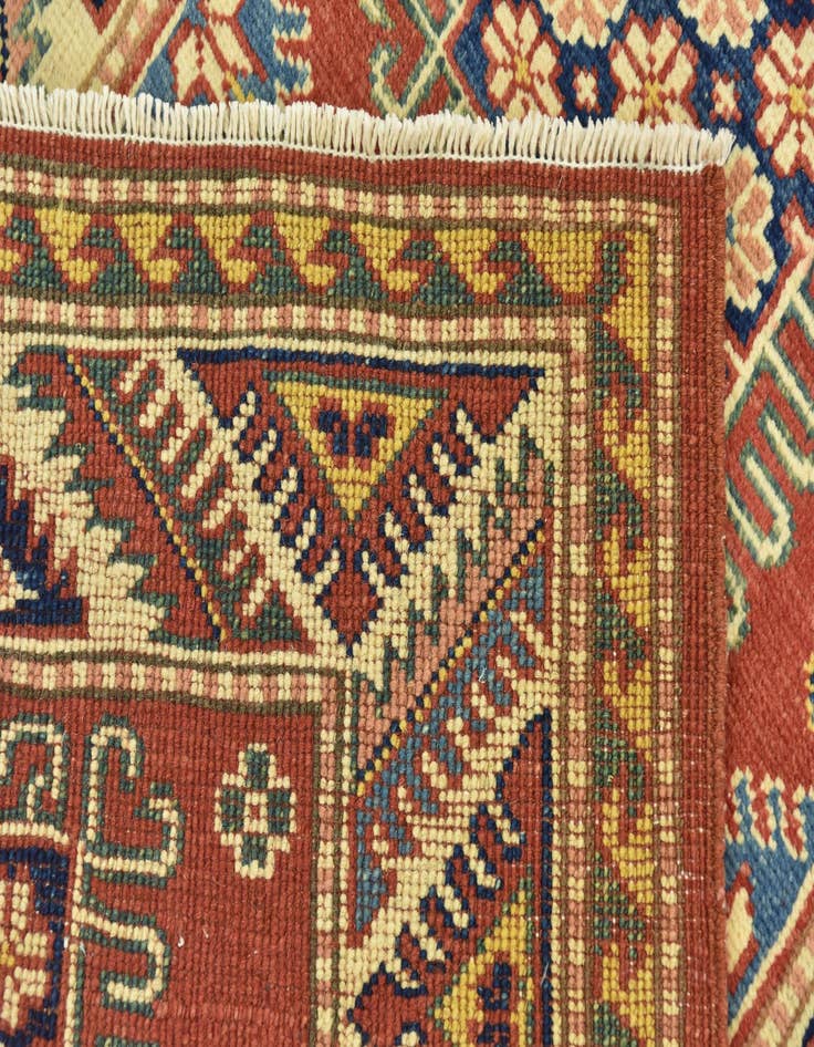 Detail image of  2' 9 x 4'  Hand Knotted Kazak Rug