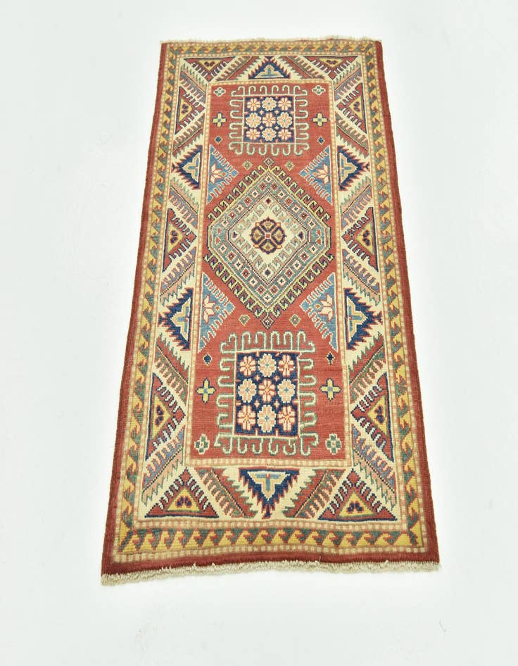 Detail image of  2' 9 x 4'  Hand Knotted Kazak Rug