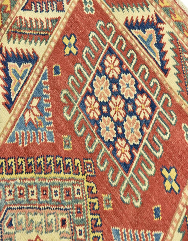 Detail image of  2' 9 x 4'  Hand Knotted Kazak Rug