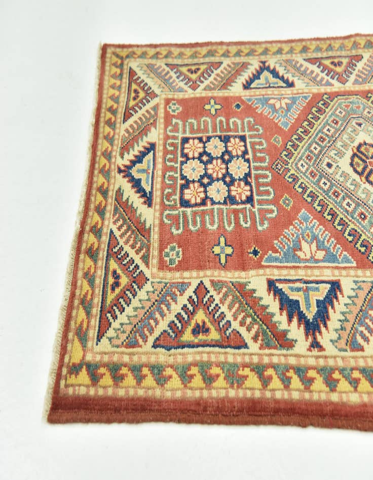 Detail image of  2' 9 x 4'  Hand Knotted Kazak Rug