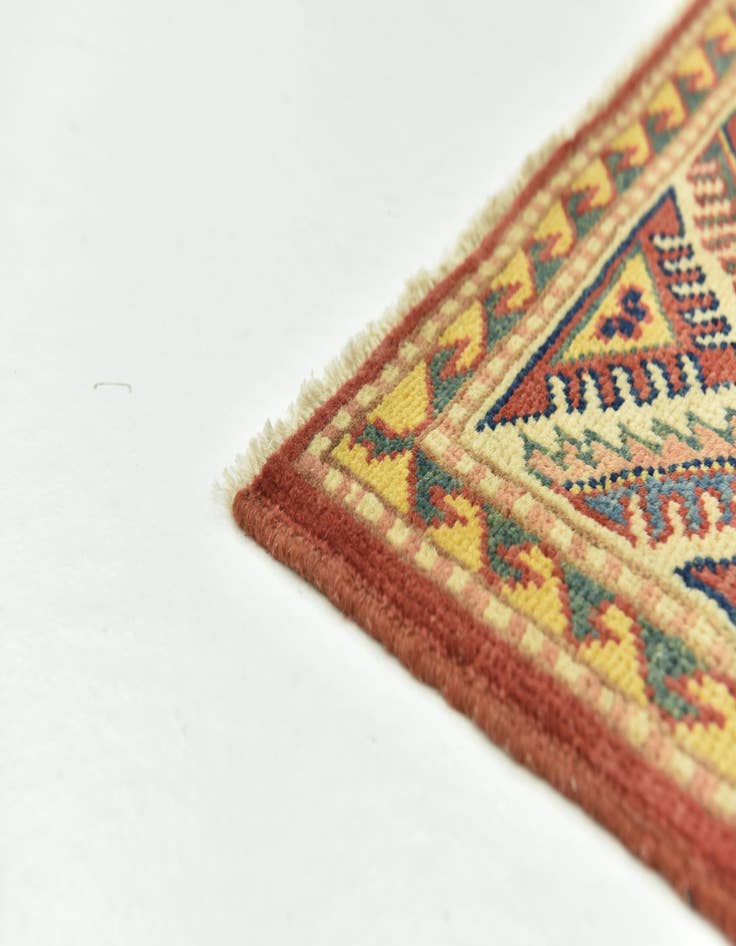 Detail image of  2' 9 x 4'  Hand Knotted Kazak Rug