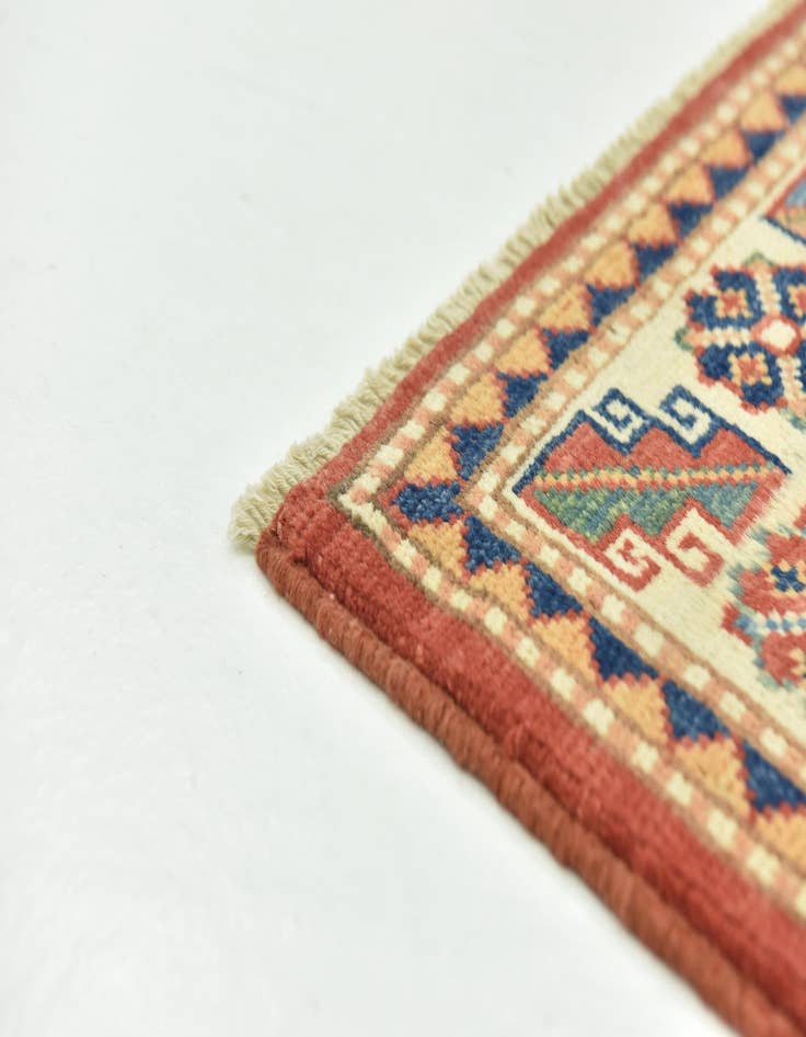 Detail image of  2' 9 x 3' 10  Hand Knotted Kazak Rug