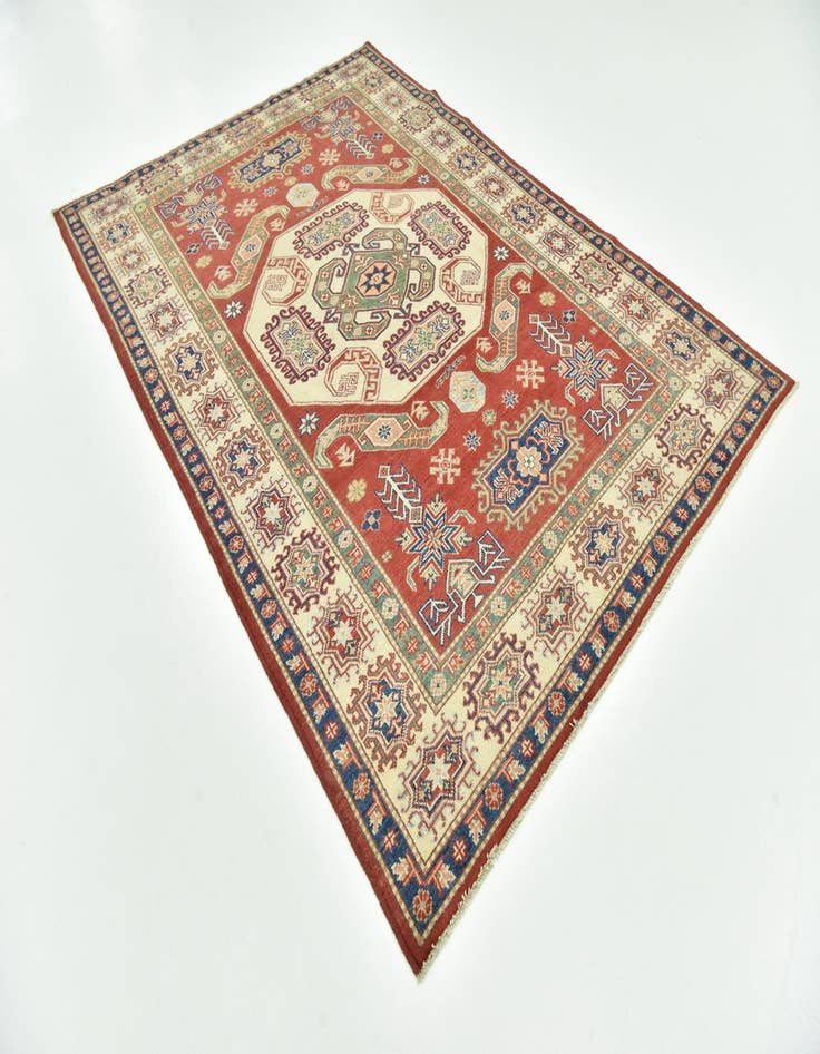 Detail image of  6' 3 x 8' 7  Hand Knotted Kazak Rug