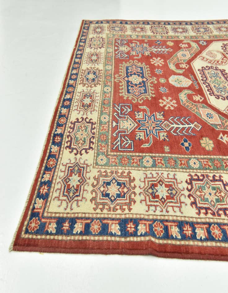 Detail image of  6' 3 x 8' 7  Hand Knotted Kazak Rug