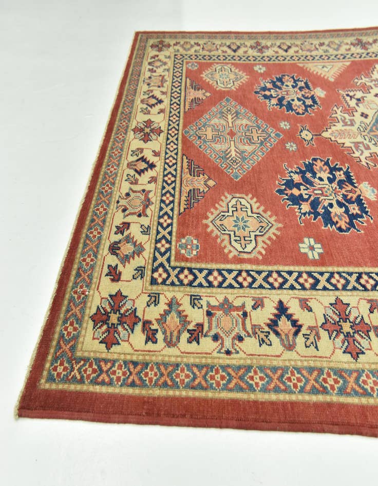 Detail image of  6' 3 x 8' 7  Hand Knotted Kazak Rug