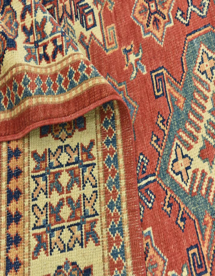 Detail image of  5' 10 x 8' 9  Hand Knotted Kazak Rug