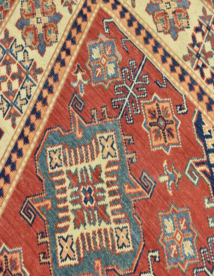 Detail image of  5' 10 x 8' 9  Hand Knotted Kazak Rug