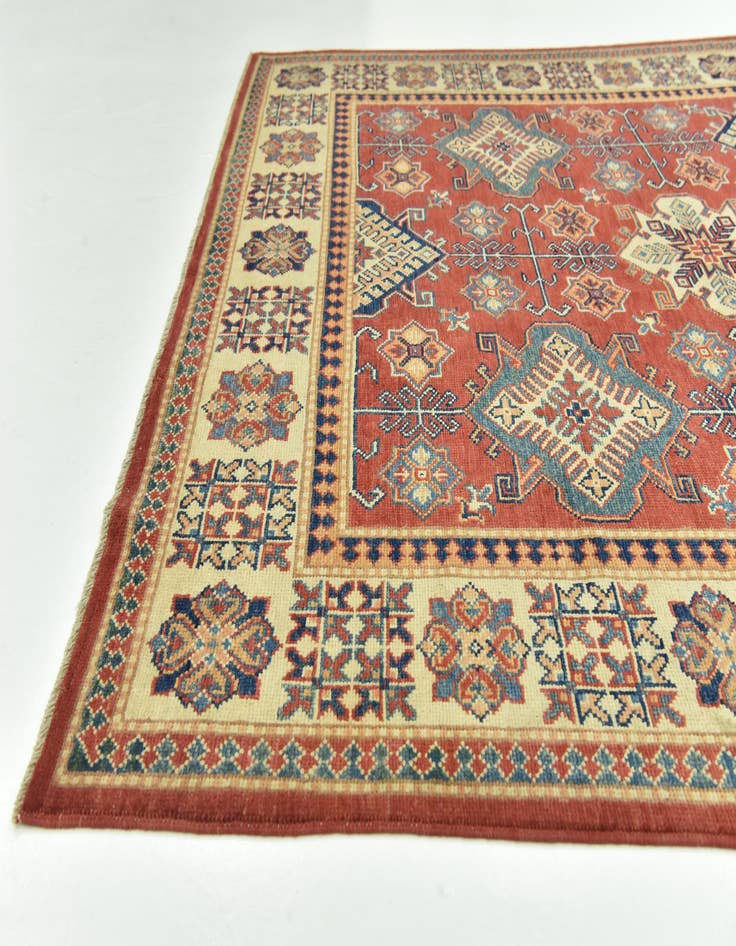 Detail image of  5' 10 x 8' 9  Hand Knotted Kazak Rug
