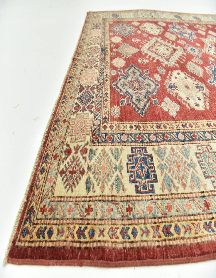 Detail image of  7' 1 x 9' 9  Hand Knotted Kazak Rug