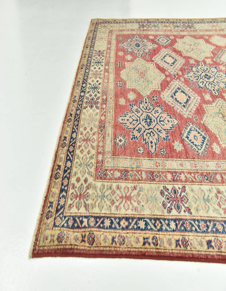 Detail image of  6' 7 x 9' 9  Hand Knotted Kazak Oriental Rug