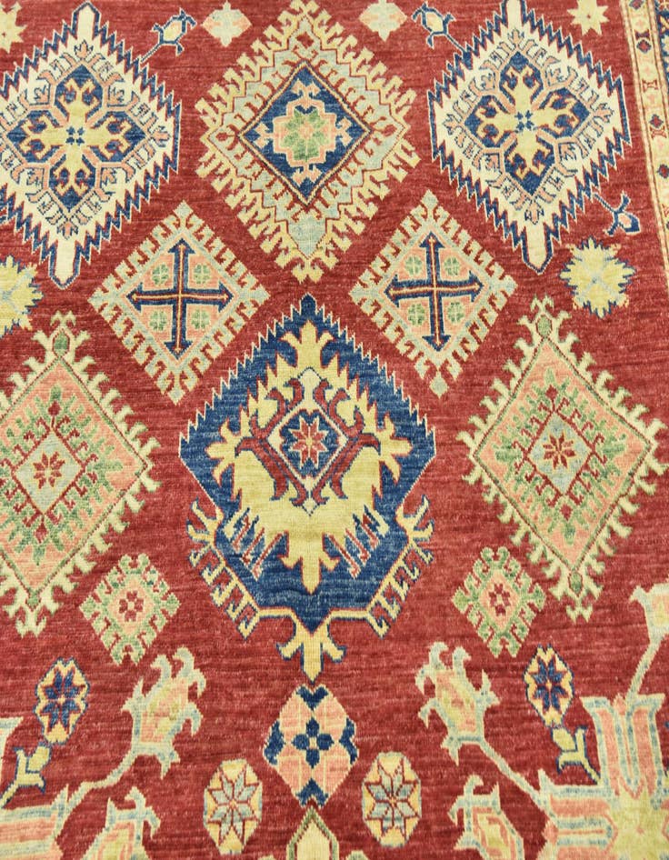 Detail image of  6' 6 x 10' 7  Hand Knotted Kazak Oriental Rug