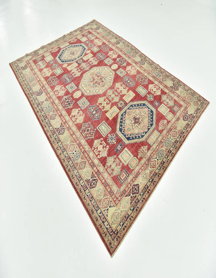 Detail image of  6' 9 x 9' 3  Hand Knotted Kazak Oriental Rug