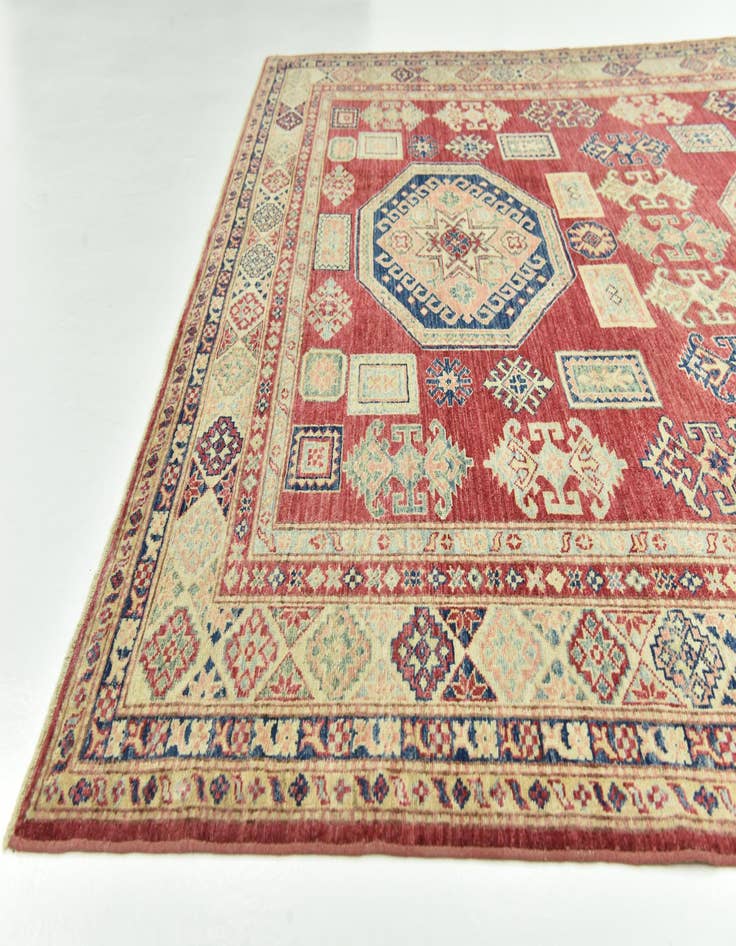 Detail image of  6' 9 x 9' 3  Hand Knotted Kazak Oriental Rug